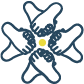 small decorative graphic - holding hands